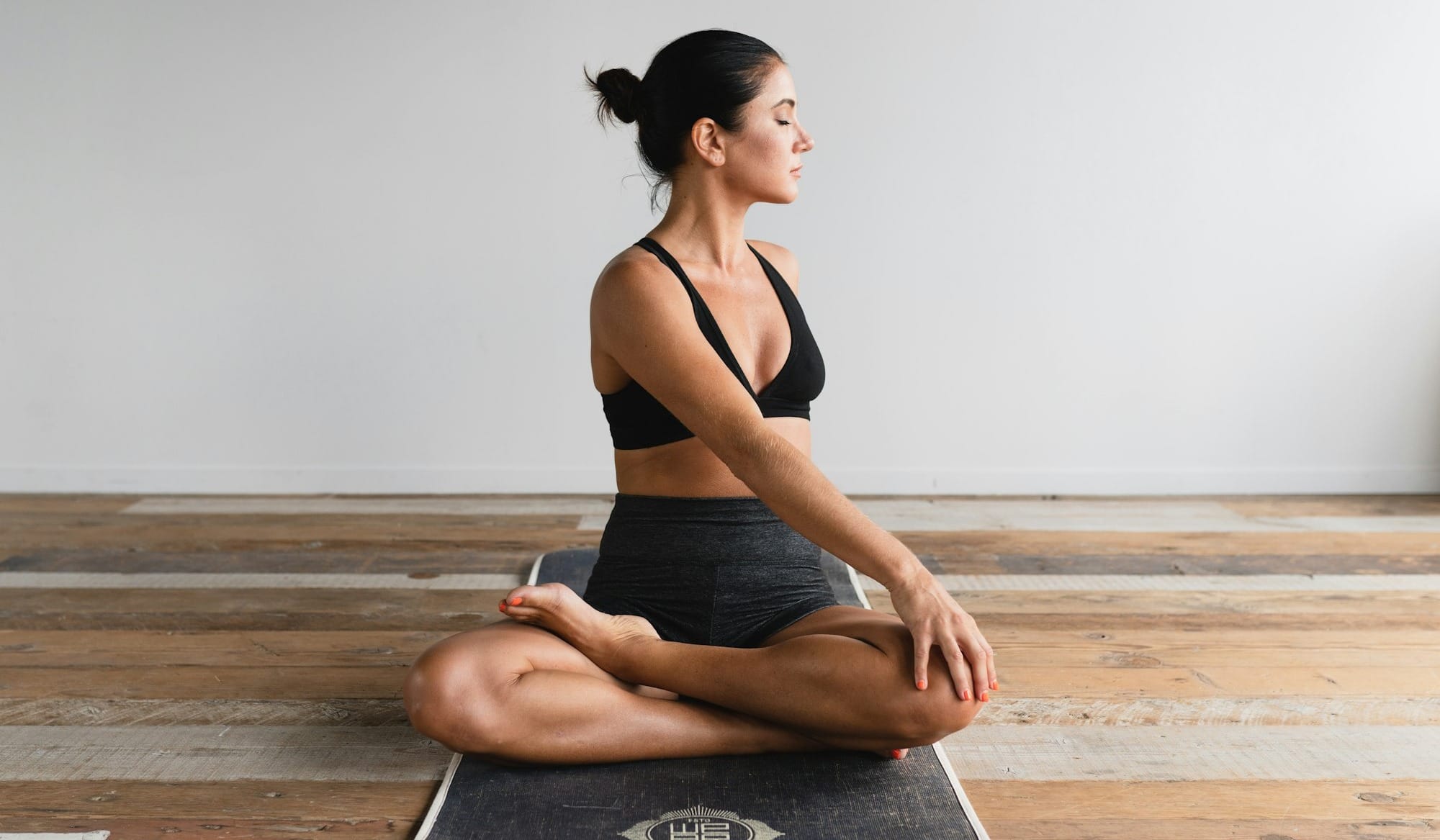 woman performing yoga